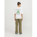 JACK & JONES JUNIOR Jorcole Back Print Tee Kortærmet Volume Junior - Cloud Dancer