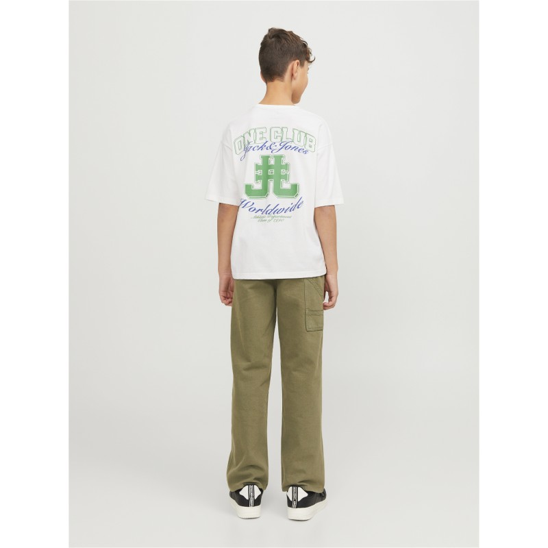 JACK & JONES JUNIOR Jorcole Back Print Tee Kortærmet Volume Junior - Cloud Dancer