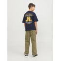 JACK & JONES JUNIOR Jorcole Back Print Tee Kortærmet Volume Junior - Navy Blazer