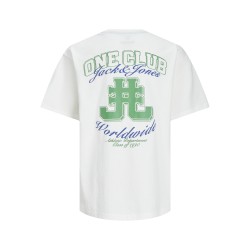 JACK & JONES Junior Cole Back Print T-shirt - Cloud Dancer