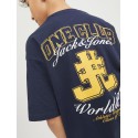 JACK & JONES Junior Cole Back Print T-shirt - Navy Blazer