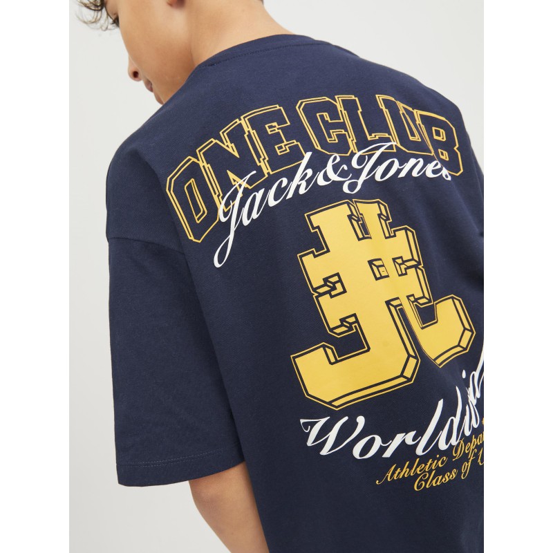 JACK & JONES Junior Cole Back Print T-shirt - Navy Blazer