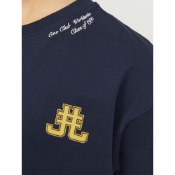 JACK & JONES Junior Cole Back Print T-shirt - Navy Blazer
