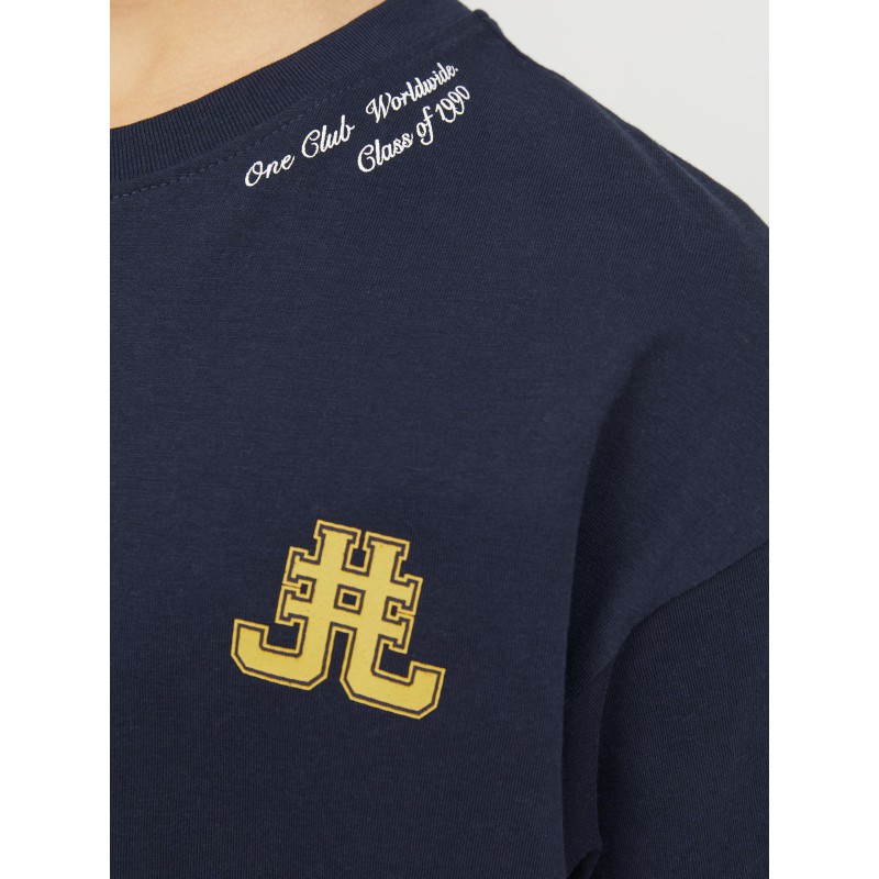 JACK & JONES Junior Cole Back Print T-shirt - Navy Blazer