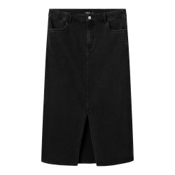 LMTD Nece Denim Lang Nederdel - Sort Denim