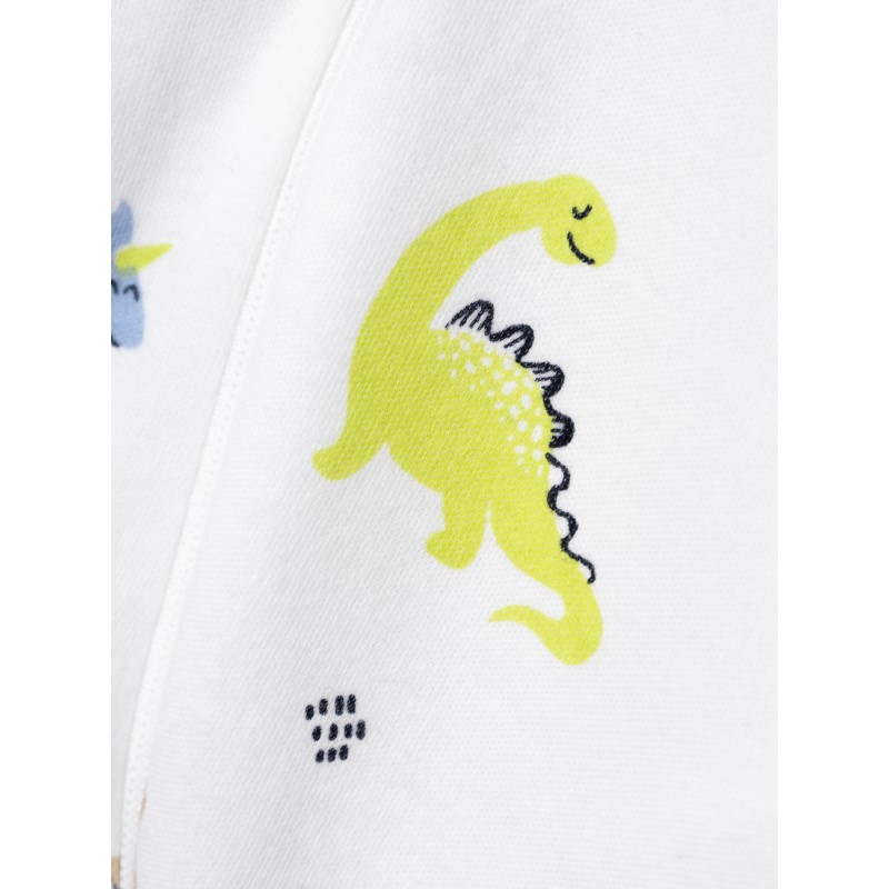 NAME IT Baby/Mini Dino Natdragt Lynlås - Bright White