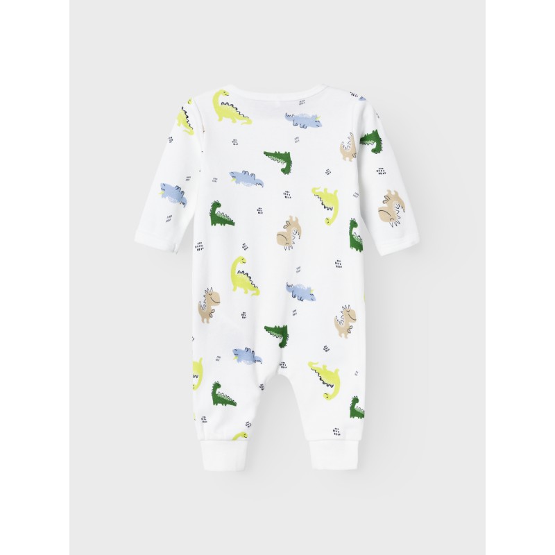 NAME IT Baby/Mini Dino Natdragt Lynlås - Bright White