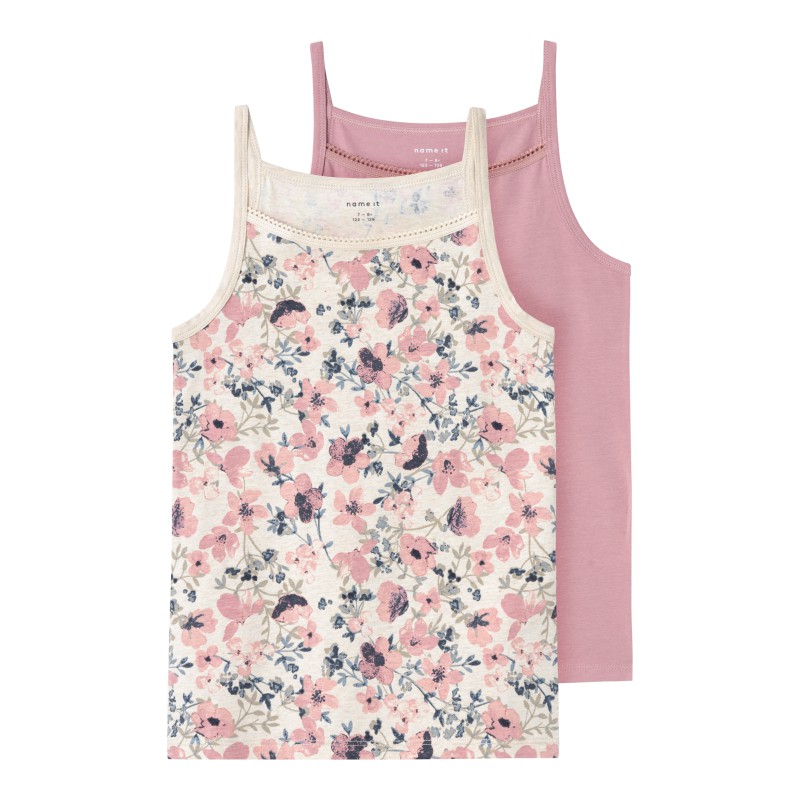 NAME IT Kids Camisole Stroptop 2-Pak - Nostalgia Rose