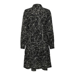 JDY Piper L/S Skjorte Kjole - Sort / Beige