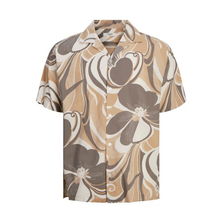 JACK & JONES Jprblapalma Resort Shirt S/S Pls - Travertine
