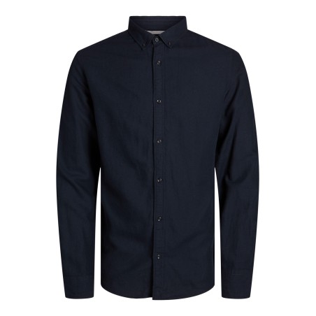 JACK & JONES Jprccmaze Linen Shirt Langærmet Button Down Ps - Night Sky