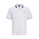 JACK & JONES Jcohakortærmet Logo Polo Kortærmet Pls - Hvid