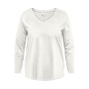 ONLY CARMAKOMA  Langærmet Basis V-Top - Hvid