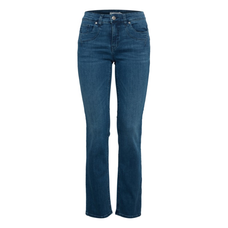 FRANSA Tessa Denim Jeans Straight Fit - Medium Blue Denim