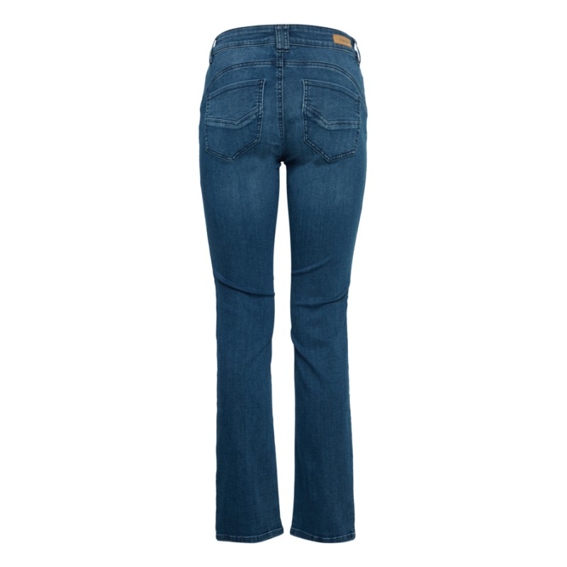 FRANSA Tessa Denim Jeans Straight Fit - Medium Blue Denim