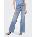 ONLY Madison Blush Højtaljede Wide Denim - Light Blue Denim