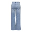 ONLY Madison Blush Højtaljede Wide Denim - Light Blue Denim