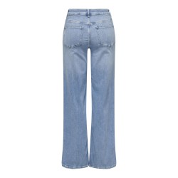 ONLY Madison Blush Højtaljede Wide Denim - Light Blue Denim