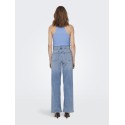 ONLY Madison Blush Højtaljede Wide Denim - Light Blue Denim