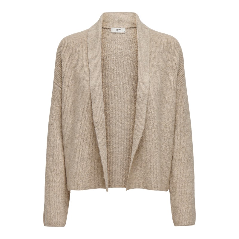 JDY Hudson Life Langærmet Open Cardigan Knt - Simply Taupe
