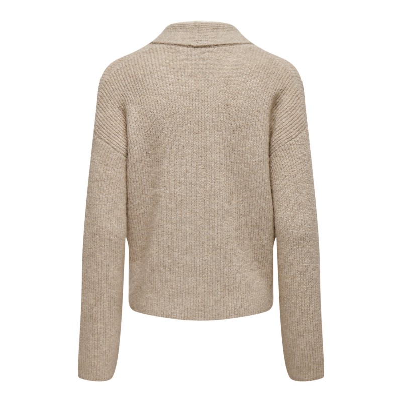 JDY Hudson Life Langærmet Open Cardigan Knt - Simply Taupe