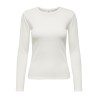 JDY Solar L/S Rund Hals Bluse - Cloud Dancer