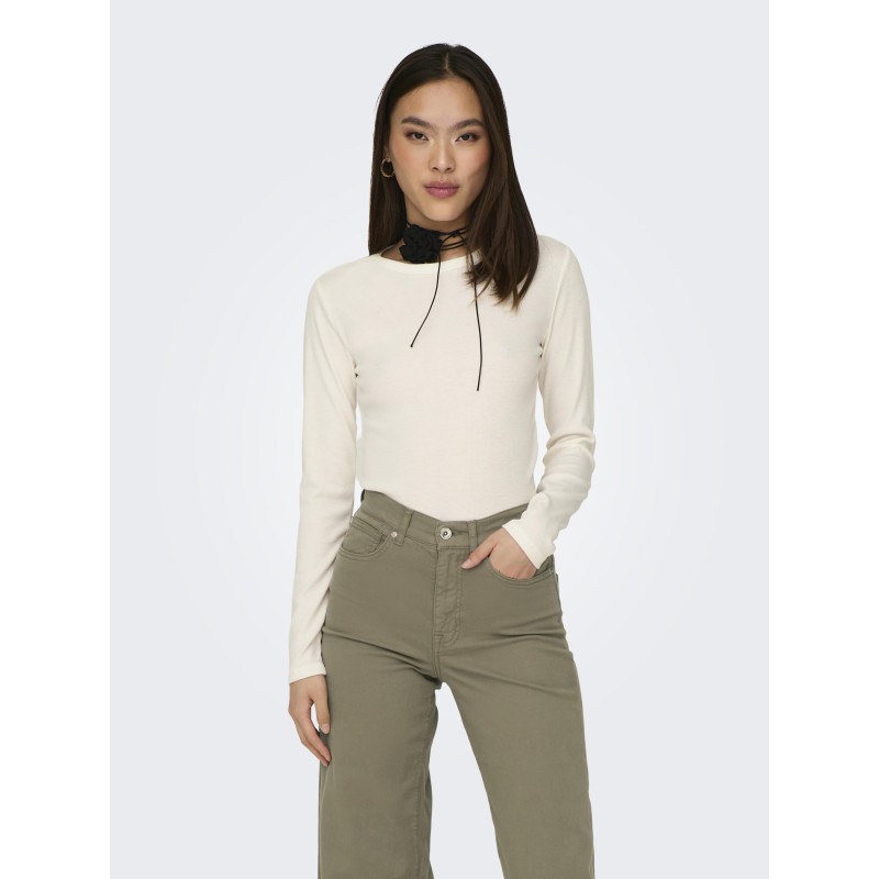 JDY Solar L/S Bluse - Cloud Dancer