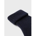 NAME IT Baby Nobbu Rib Strik Sokker - Dark Sapphire