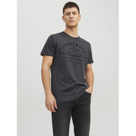 JACK & JONES Ejeans Tee Kortærmet O-Neck  23/24 - Dark Grey Melange