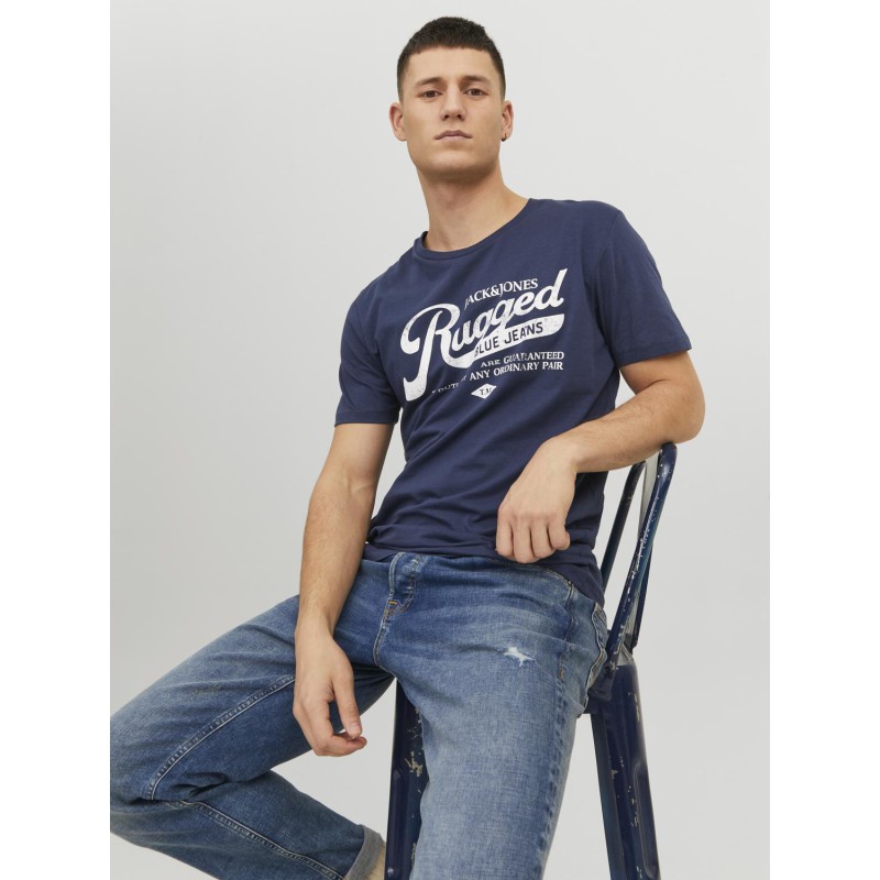 JACK & JONES Ejeans Tee Kortærmet O-Neck  23/24 - Mood Indigo