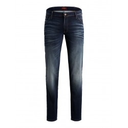 JACK & JONES PLUS Glenn Jeans - Super Soft - Dark Blue Denim
