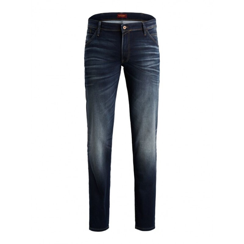 JACK & JONES PLUS Glenn Jeans - Super Soft - Dark Blue Denim