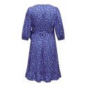 ONLY CARMAKOMA Livia 3/4 Wrap Midi Kjole Vævet - Dazzling Blue