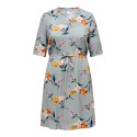 ONLY CARMAKOMA Nova Life 3/4 V-Neck Blk Kjole - Chinois Green