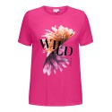 ONLY CARMAKOMA Ketty Life Kortærmet Mix Reg Tee Jrs - Raspberry Rose