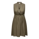 ONLY CARMAKOMA Britney Sl Calf String Kjole Vævet - Walnut