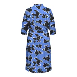 ONLY CARMAKOMA Nova Life 3/4 Calf Shirt Kjole - Dazzling Blue