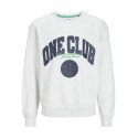 JACK & JONES Junior Cole Volume Sweatshirt - White Melange