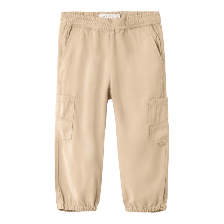NAME IT Mini Bella Baggy Twill Bukser - Safari