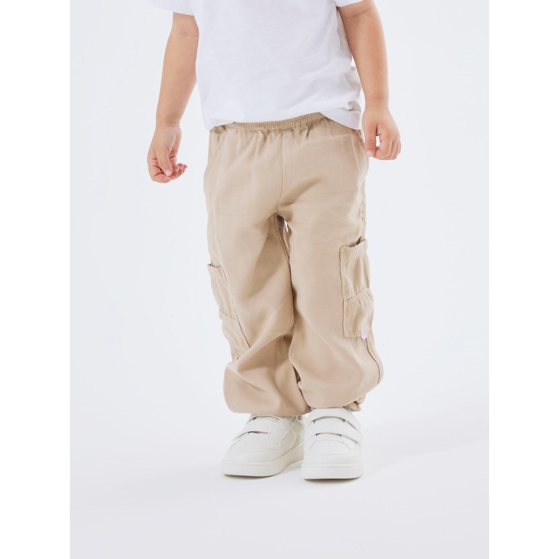 NAME IT Mini Bella Baggy Twill Bukser - Safari