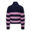 KIDS ONLY Newbella Nicoya Langærmet Zip Pullover Knt - Maritime Blue