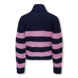 KIDS ONLY Newbella Nicoya Langærmet Zip Pullover Knt - Maritime Blue