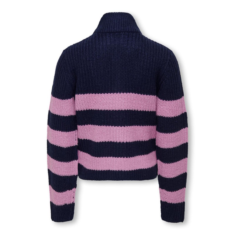 KIDS ONLY Newbella Nicoya Langærmet Zip Pullover Knt - Maritime Blue