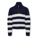 KIDS ONLY Newbella L/S Lynlås Strik  - Cloud Dancer