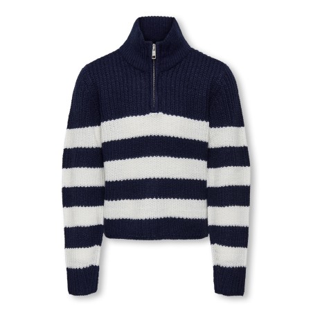 KIDS ONLY Newbella L/S Lynlås Strik  - Cloud Dancer