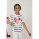 KIDS ONLY Senna S/S Heart Top Box Jrs - Cloud Dancer