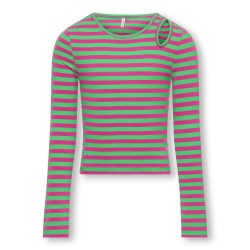 KIDS ONLY Heidi Langærmet Kort Cut Out Top Box Jrs - Raspberry Rose