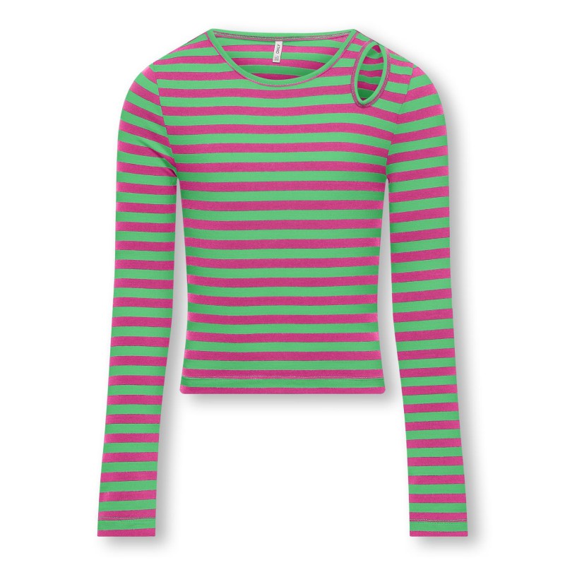 KIDS ONLY Heidi Langærmet Kort Cut Out Top Box Jrs - Raspberry Rose