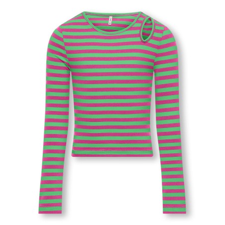 KIDS ONLY Heidi Langærmet Kort Cut Out Top Box Jrs - Raspberry Rose