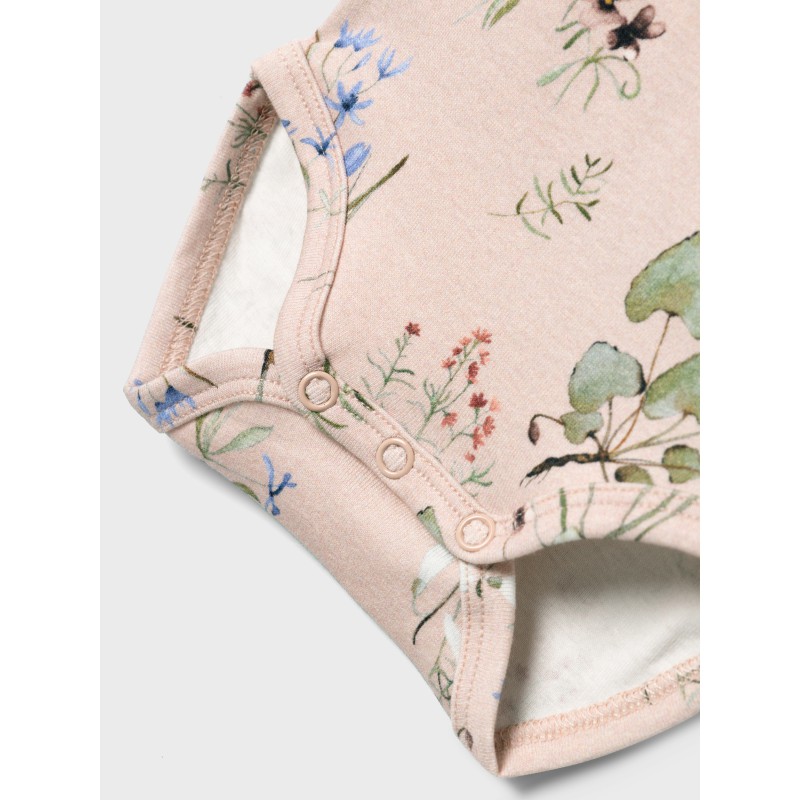 NAME IT Baby Bossa L/S Bodystocking - Sepia Rose